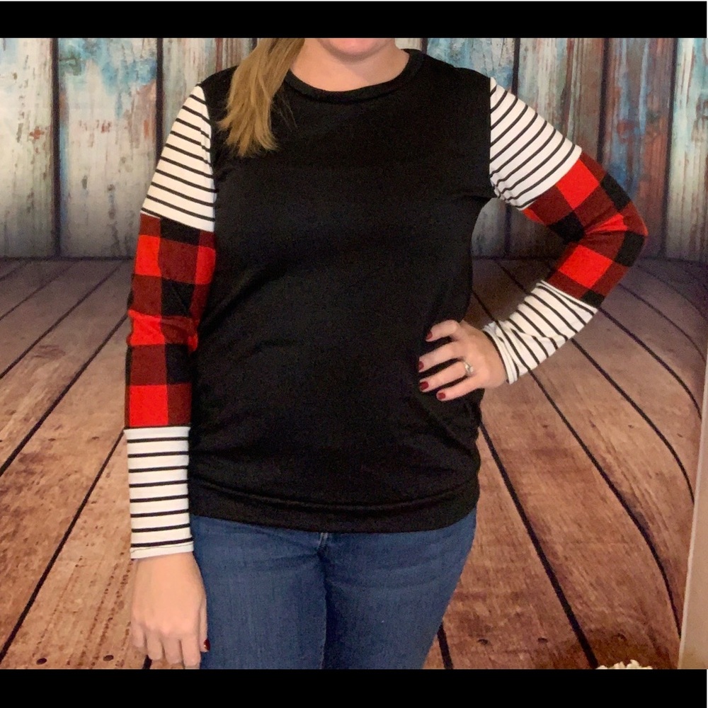 Buffalo plaid pullover